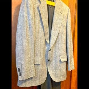 Sportcoat Raquet Vintage Sz 40 R 2 Pr Pants 38x30 Gray Black